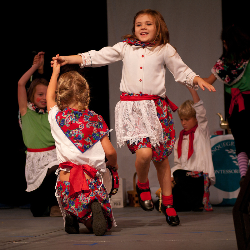 Folk dancing children photo