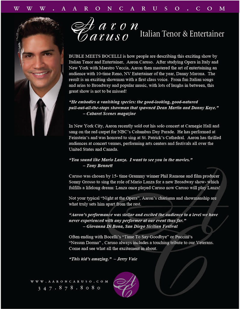 aaron caruso biographic poster image